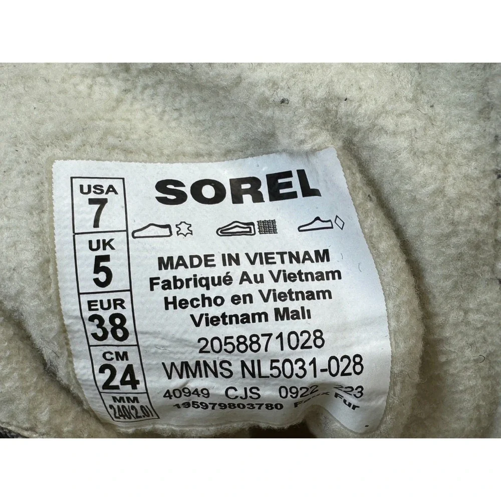 Sorel Explorer II Joan Faux‎ Fur Waterproof Boots Women 7 Lace-up Suede Ankle